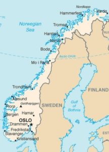 map of Norway