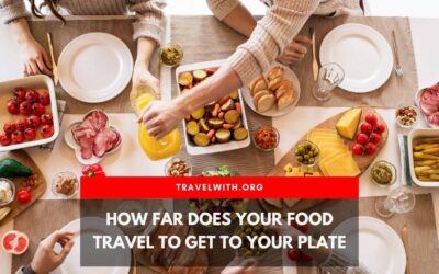 On average how far do Agricultural products travel from farm to plate in the United States?