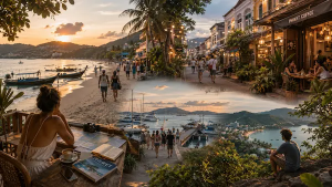 Layered Phuket travel discovery environments showing connected tourism visibility across multiple traveler research pathways