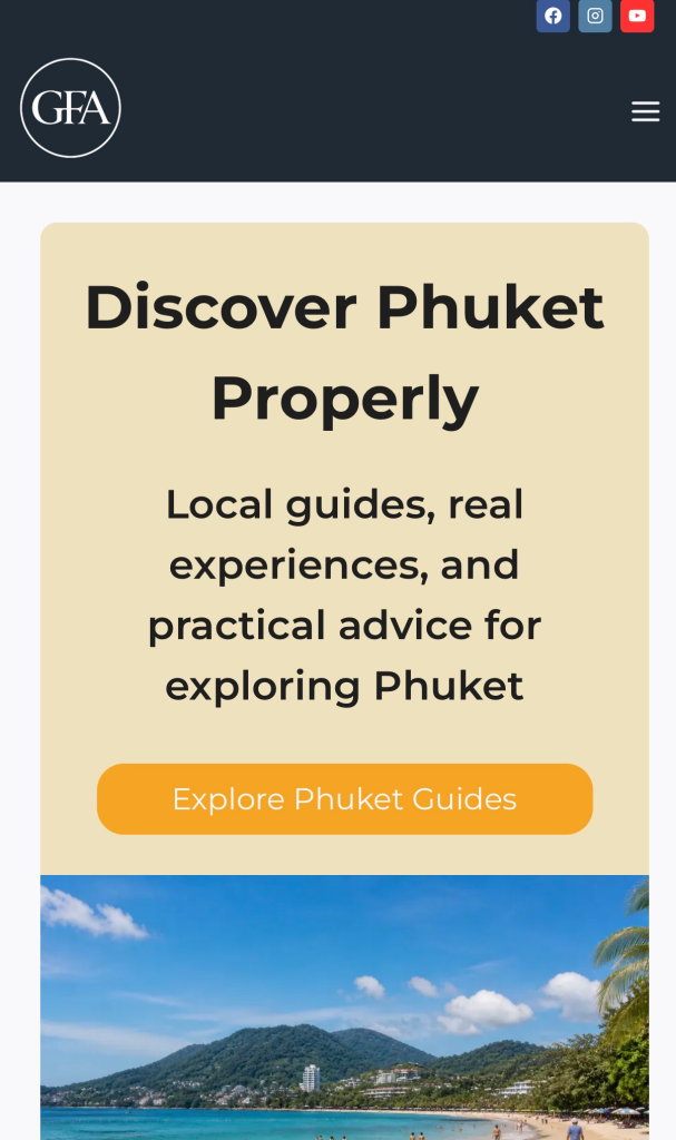 Screenshot Go Find Asia Home Screen for Travel With Insight Banner