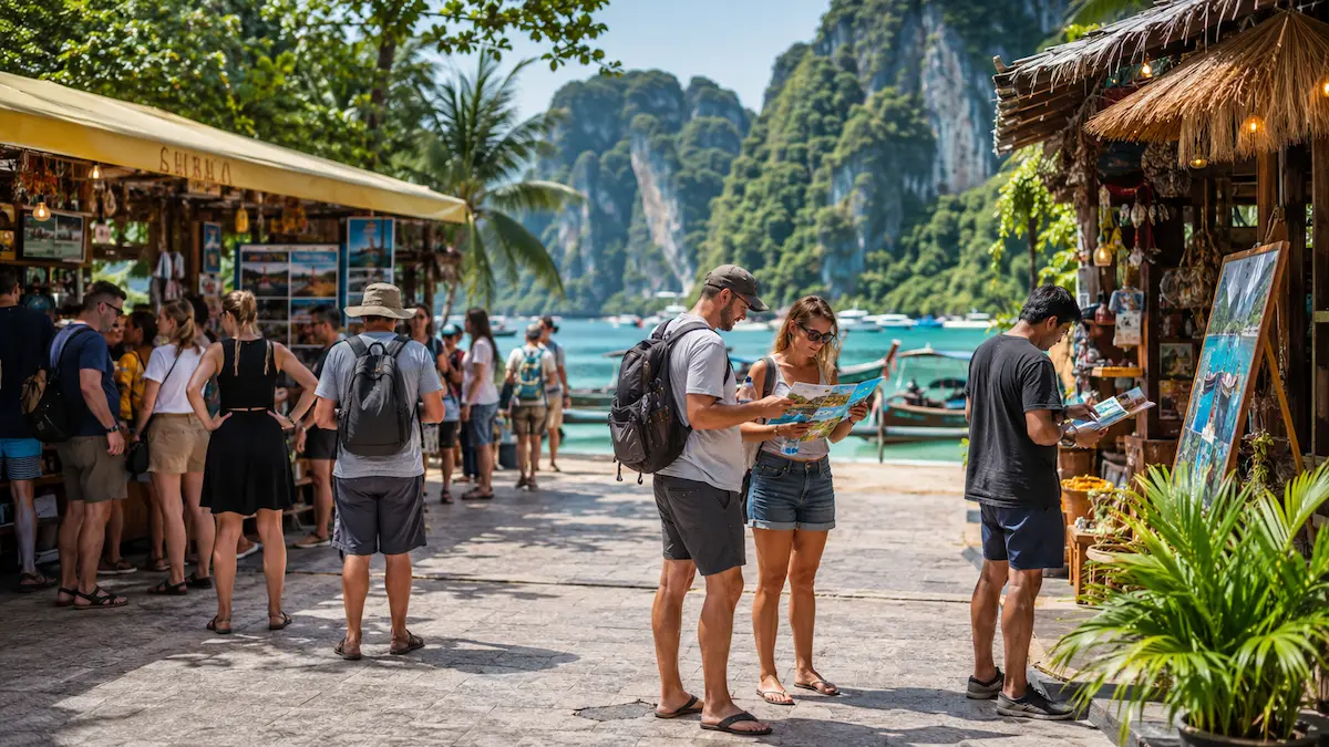 Business owner observing travellers discovering and comparing travel businesses visibility during the travel research process