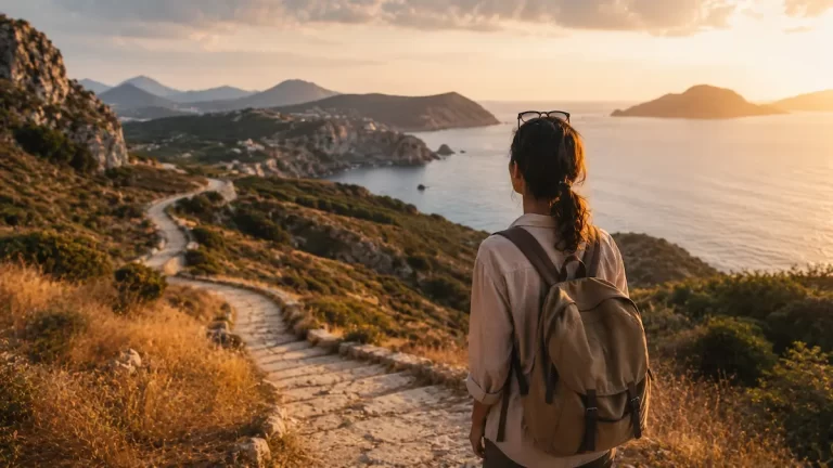 A girl looking out over a viewpoint contemplating the evolution of my understanding of travel discovery.