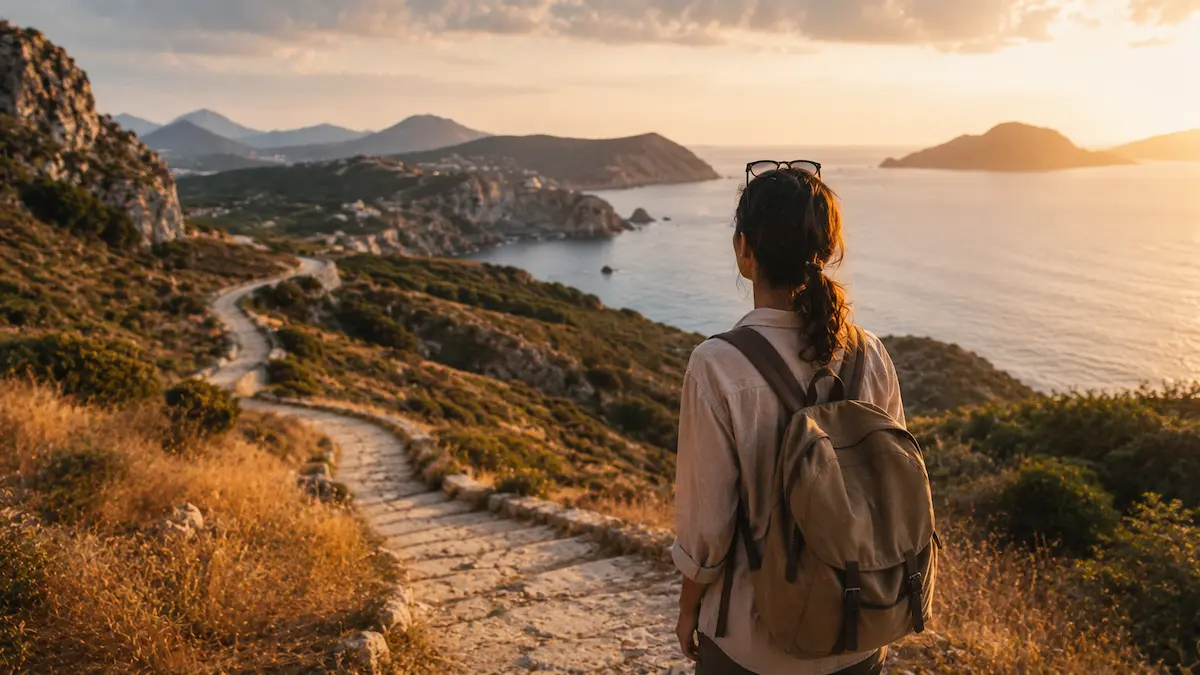 A girl looking out over a viewpoint contemplating the evolution of my understanding of travel discovery.