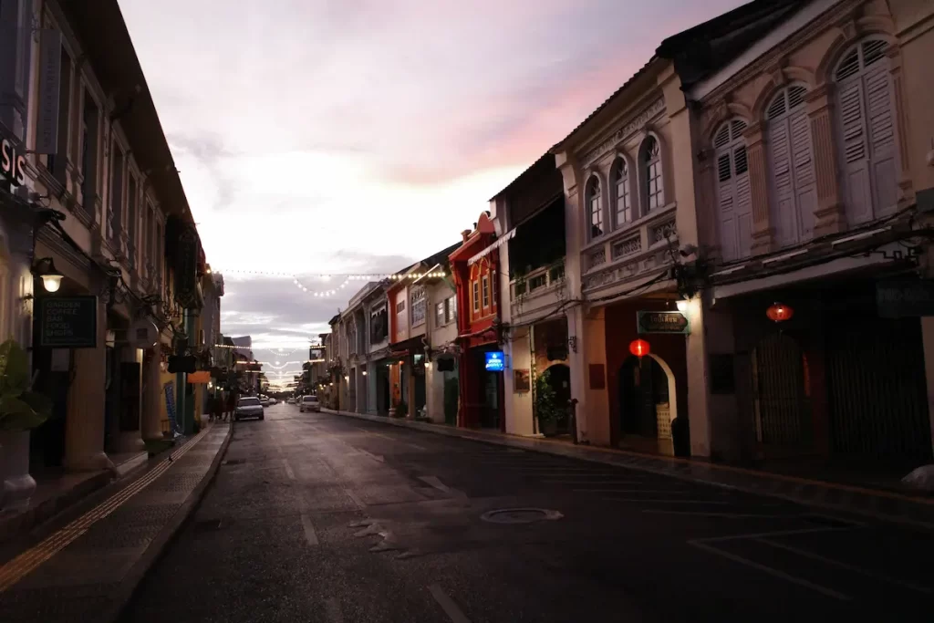 Historic Sino-Portuguese buildings in Old Phuket Town, one of the must-see attractions in Southern Thailand.