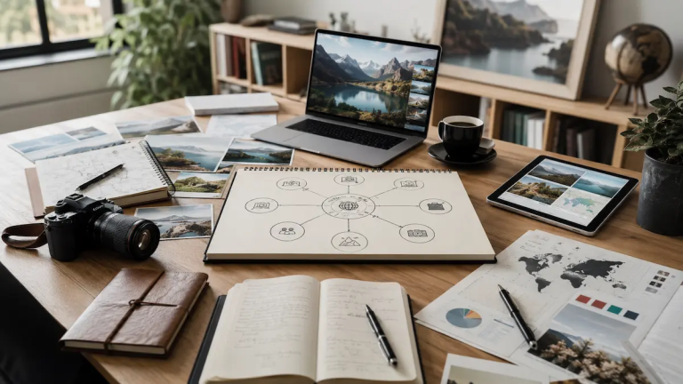 Travel With Insight ecosystem showing connected travel publishing, photography, storytelling and discovery projects working together within a broader digital media network