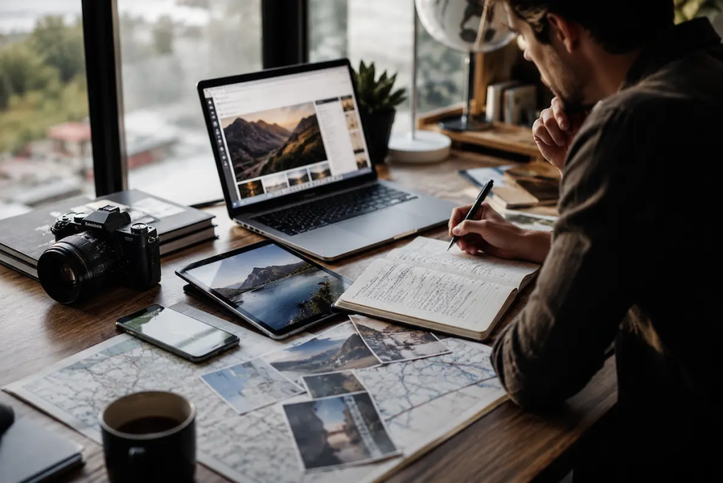Travel research, publishing and discovery workspace to depict how understanding Travel With Insight system functions.