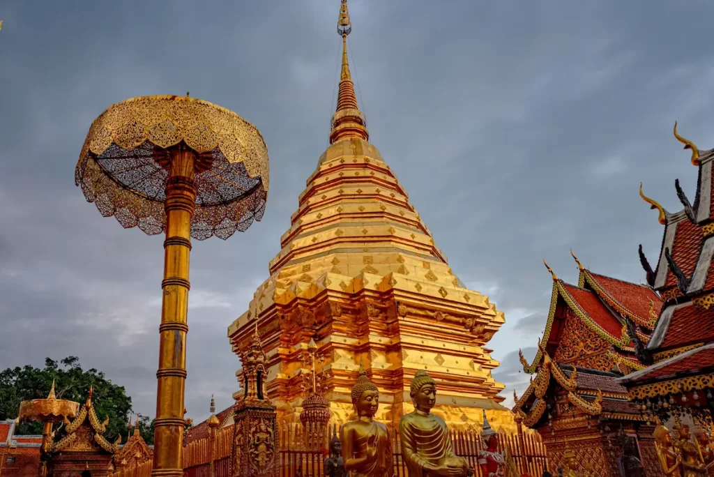 Wat Phra That Doi Suthep in Chiang Mai, one of the best temples in Thailand and one of Northern Thailand's most sacred Buddhist temples