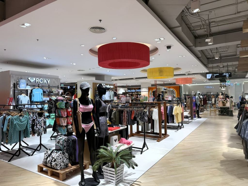 Open-plan fashion department inside Central Patong Shopping Centre