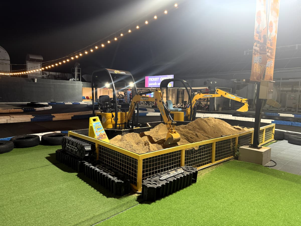 Digger Land children’s excavator activity at Central Patong