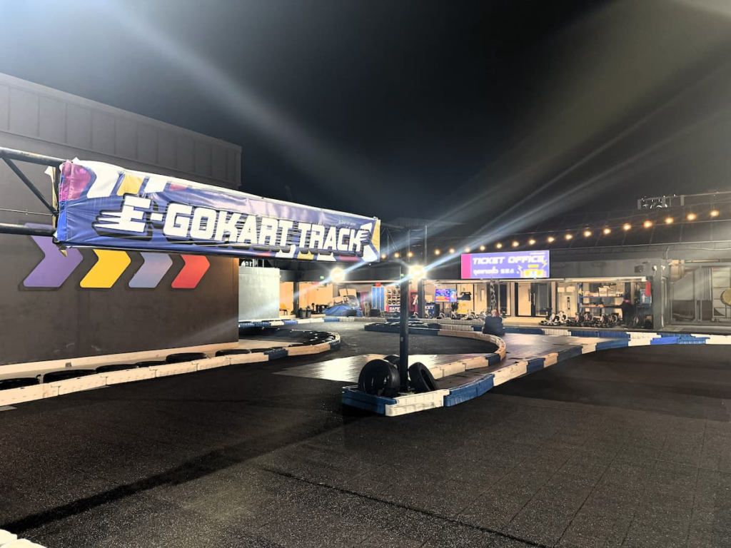 Electric go-kart track on the rooftop of Central Patong Shopping Centre