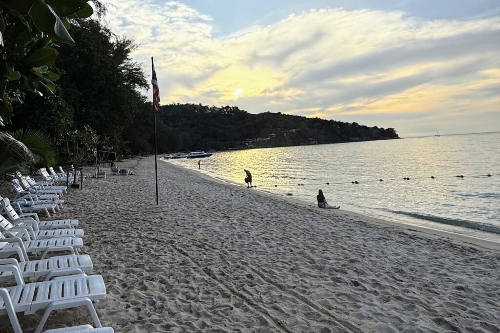 Tri Trang Beach near Patong, one of the best free things to do in Patong for a quieter beach experience.