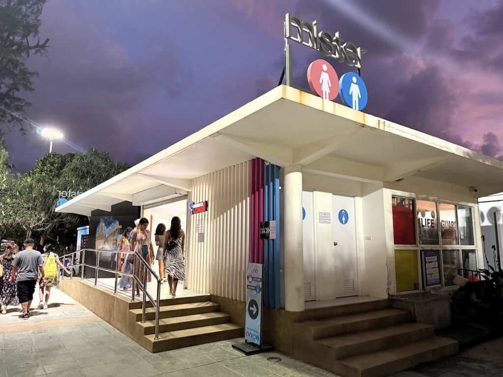 Public toilet facilities at Loma Park Patong near the northern end of Patong Beach.