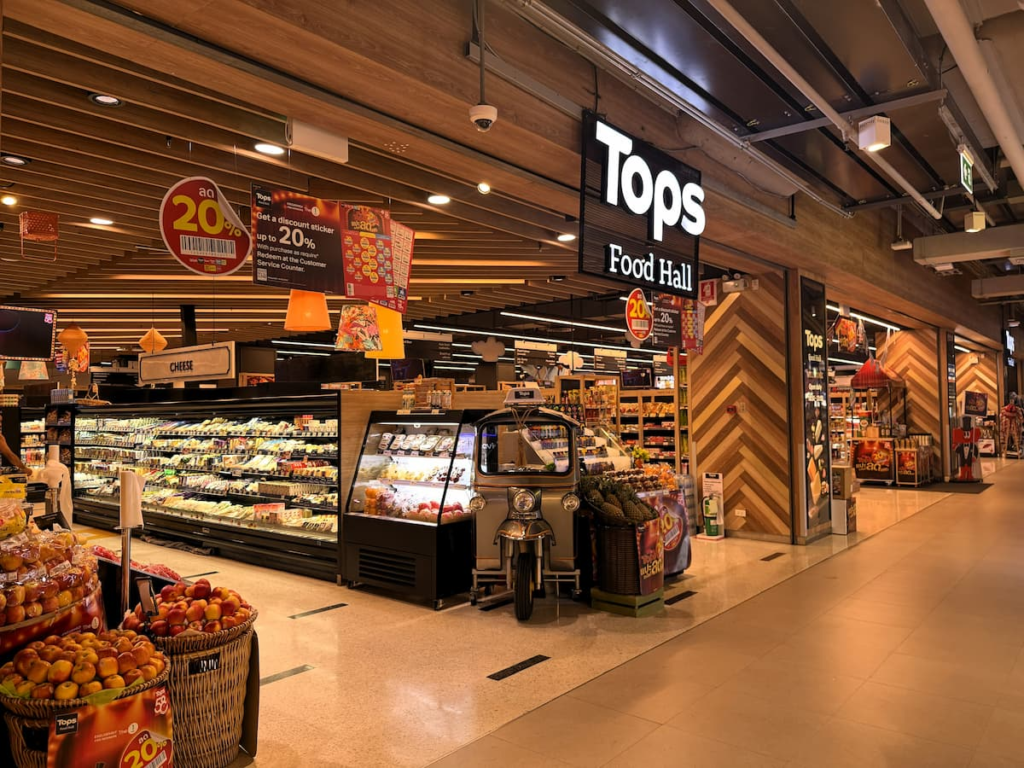 Entrance to Tops Food Hall at Central Patong Shopping Centre