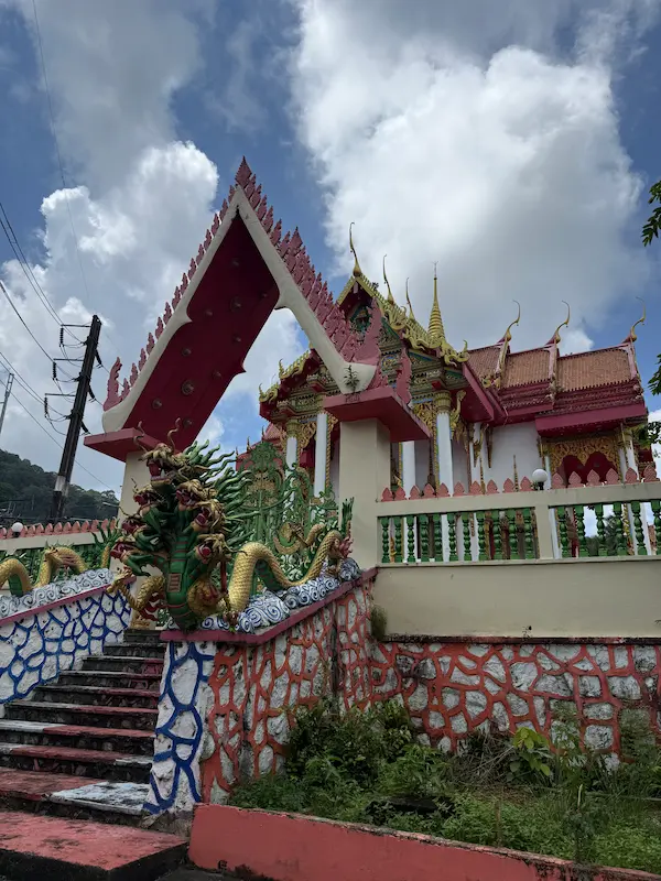 The ubosot and ceremonial gateway at Wat Suwan Khiri Wong Patong