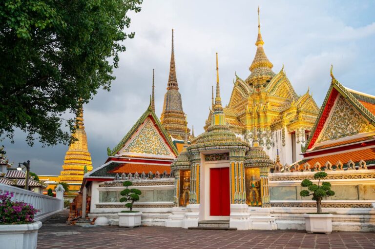 Ornate architecture at Wat Pho, one of the best temples in Central Thailand