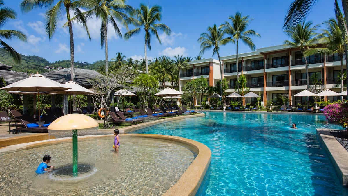 Family-friendly accommodation in Patong with a children's pool and tropical resort facilities featured in our Patong Travel Guide.