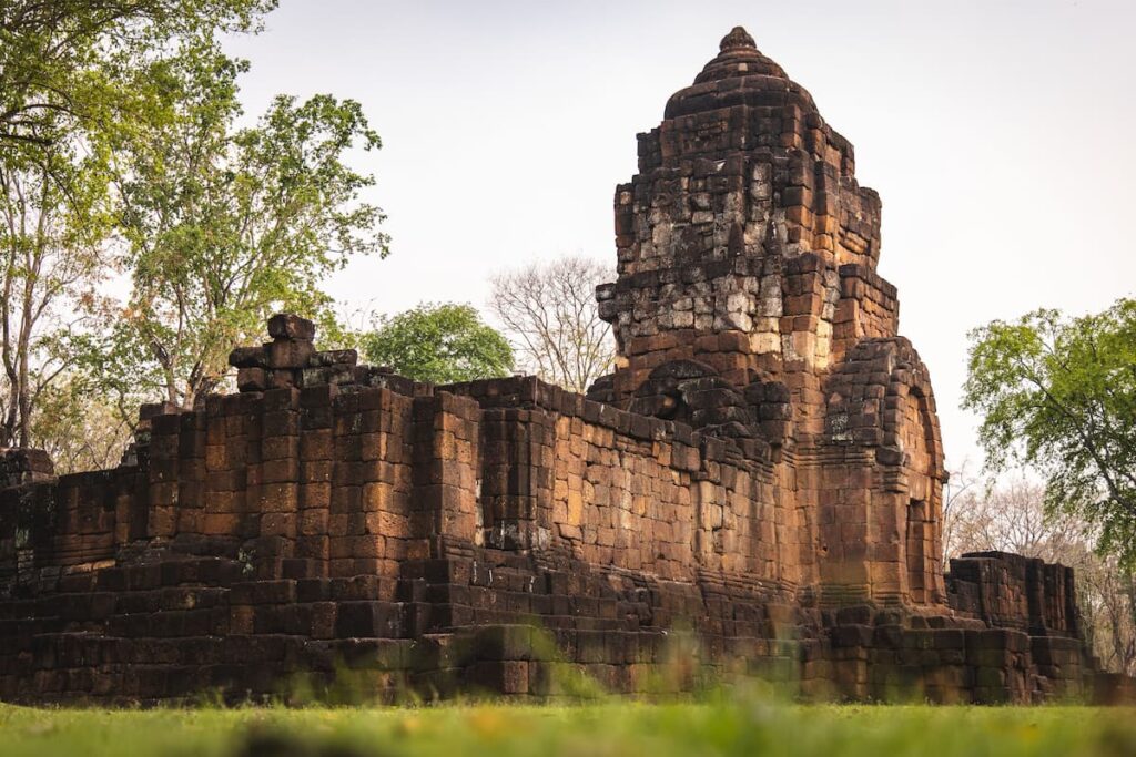 Khmer sanctuary at Prasat Muang Sing, one of the historical places in Central Thailand.