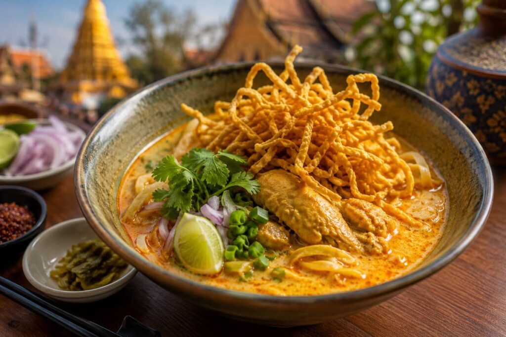 Khao soi in Chiang Mai, a Northern Thai dish featured in our Thai food and culinary experiences guide
