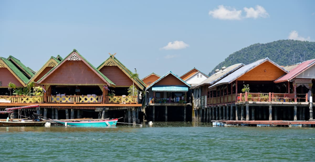 Traditional stilt houses at Ko Panyi in Ao Phang Nga National Park, one of the best national parks in Southern Thailand.