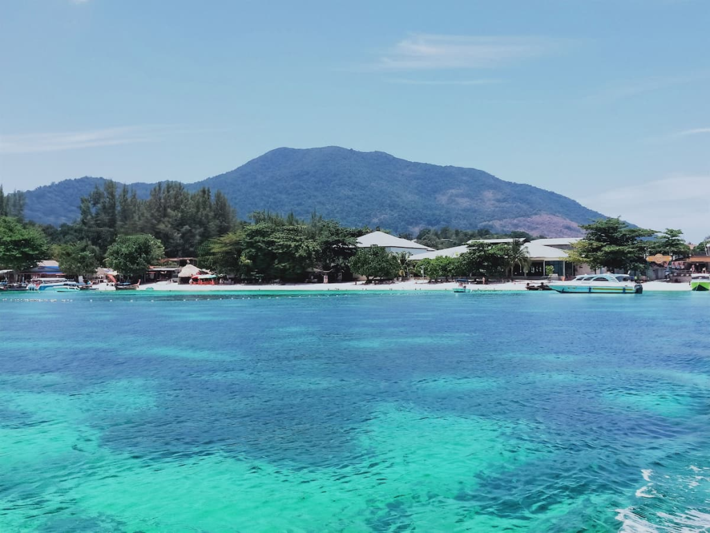 Koh Lipe with mountainous Koh Adang behind it on a Southern Thailand island-hopping route.