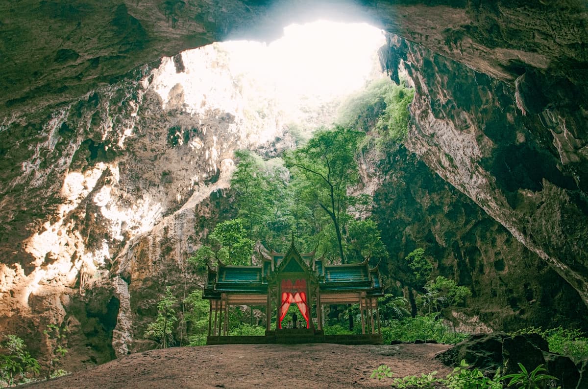 Must-see attractions in Central Thailand featuring the royal pavilion inside Phraya Nakhon Cave.