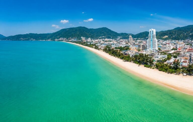 One of the most popular beaches in Thailand with tropical scenery and clear coastal water
