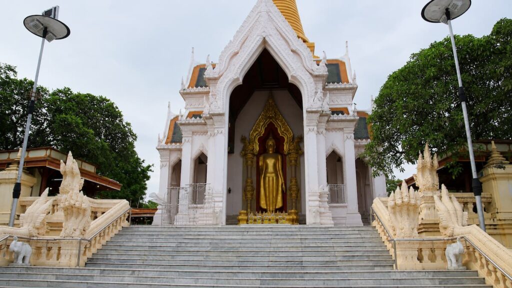 Phra Ruang Rojanarit standing Buddha at Wat Phra Pathom Chedi in Nakhon Pathom
