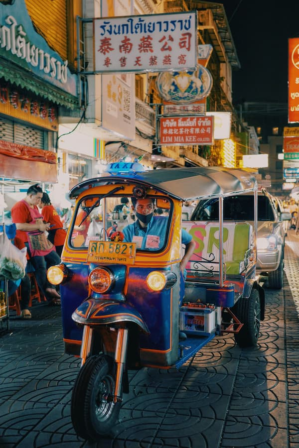 Bangkok tuk-tuk featured in the Travel With Insight Thailand travel guide