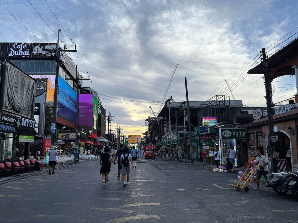 Bangla Road during the daytime on a one day in Patong itinerary