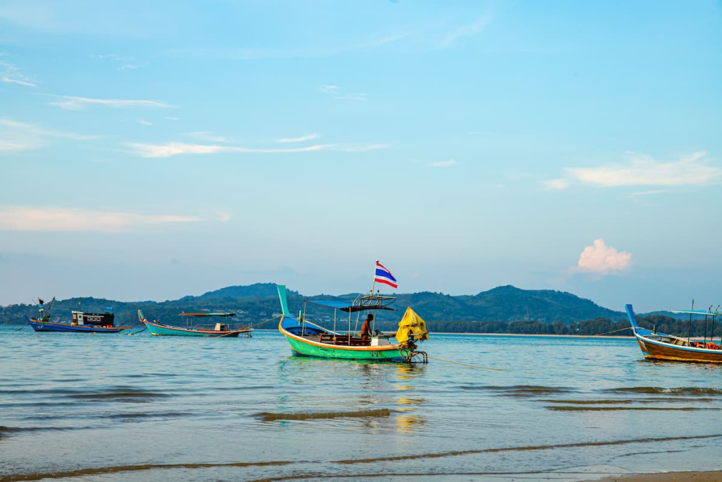 Longtail boats at Rawai during a Phuket holiday