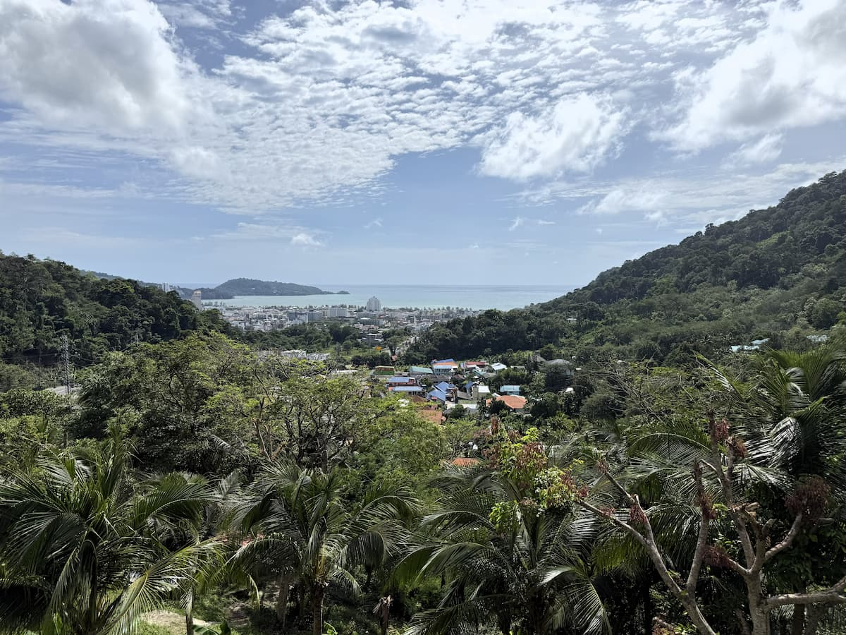 View over Patong and Patong Bay from Pensook View Cafe