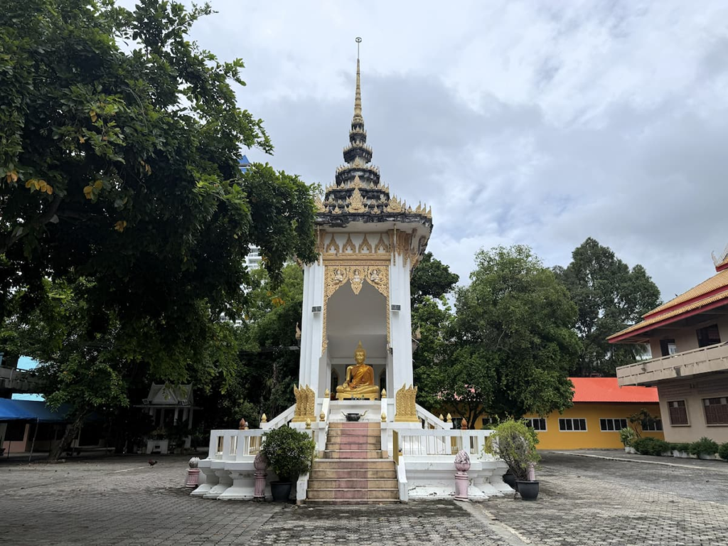 Main shrine structure at Wat Thipphaksong Laem Phet in Patong
